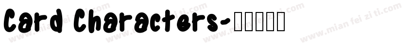 Card Characters字体转换
